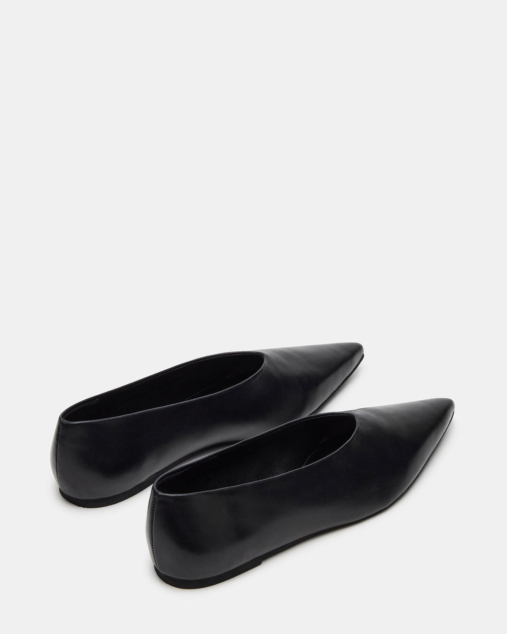 FLOYD Black Leather Pointed-Toe Ballet Women's Flat | Steve Madden outlet