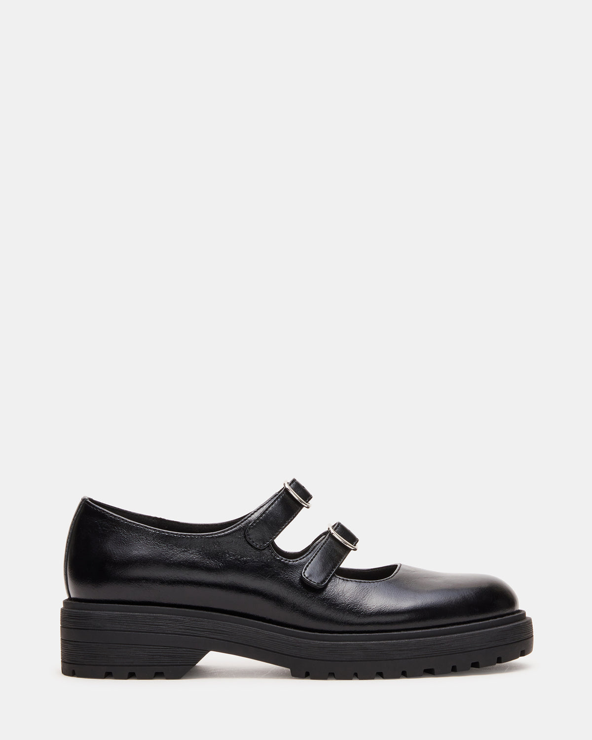 ALBA Black Leather Platform Lug Mary Jane Women's Loafer | Steve Madden for Sale