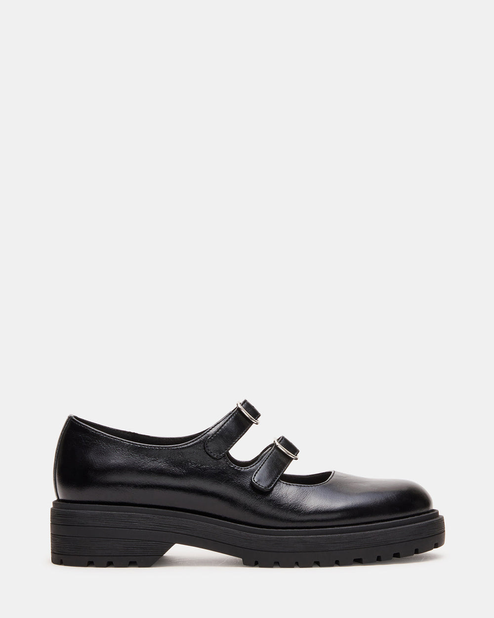 ALBA Black Leather Platform Lug Mary Jane Women's Loafer | Steve Madden for Sale