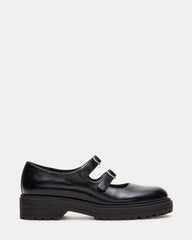 ALBA Black Leather Platform Lug Mary Jane Women's Loafer | Steve Madden for Sale