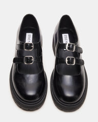ALBA Black Leather Platform Lug Mary Jane Women's Loafer | Steve Madden for Sale