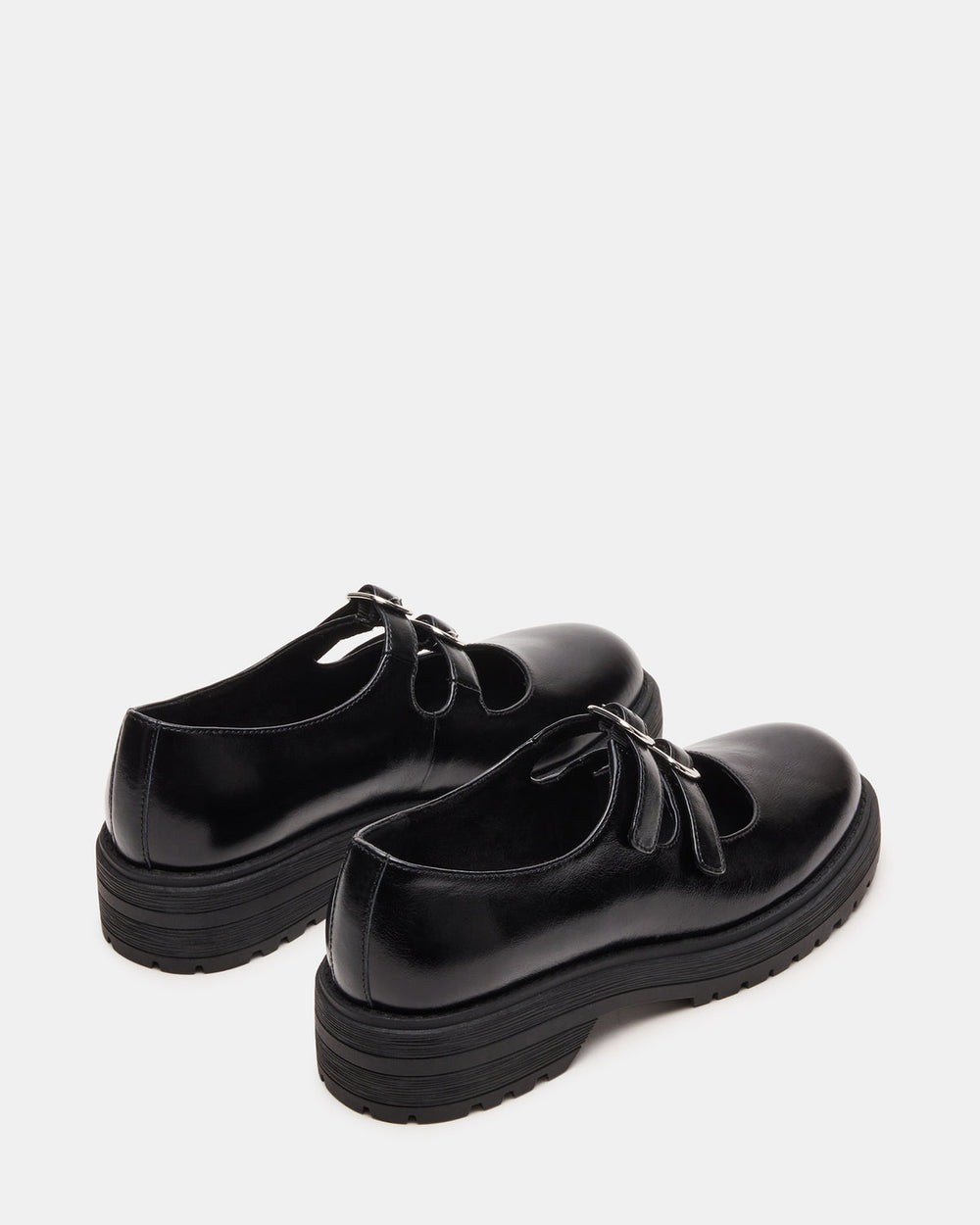 ALBA Black Leather Platform Lug Mary Jane Women's Loafer | Steve Madden for Sale
