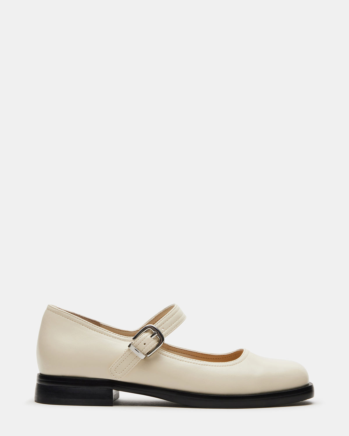 DELANCY Bone Leather Women's Mary Jane Flats | Steve Madden on Sale