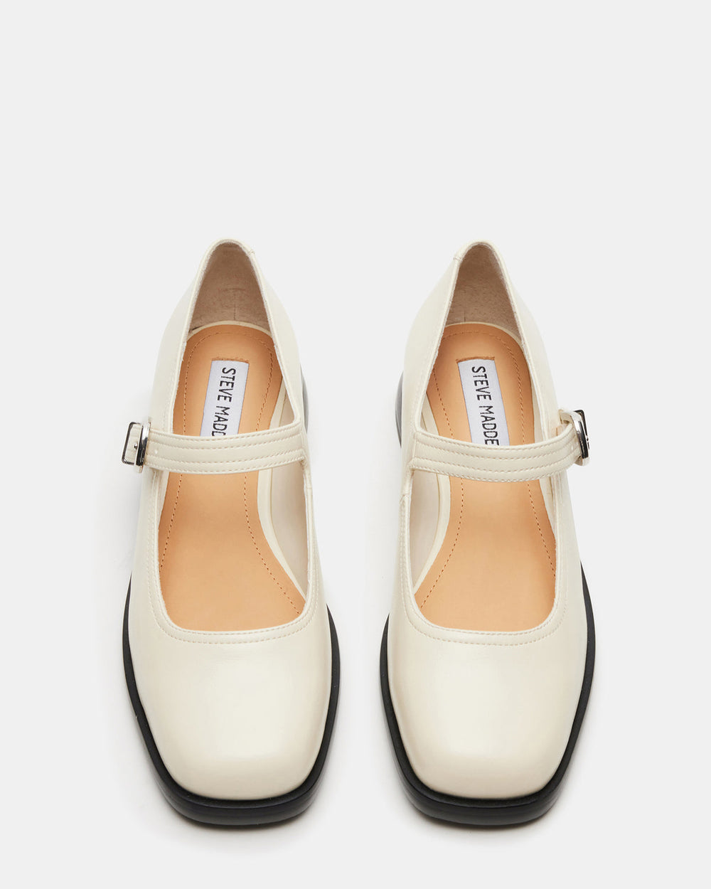 DELANCY Bone Leather Women's Mary Jane Flats | Steve Madden on Sale