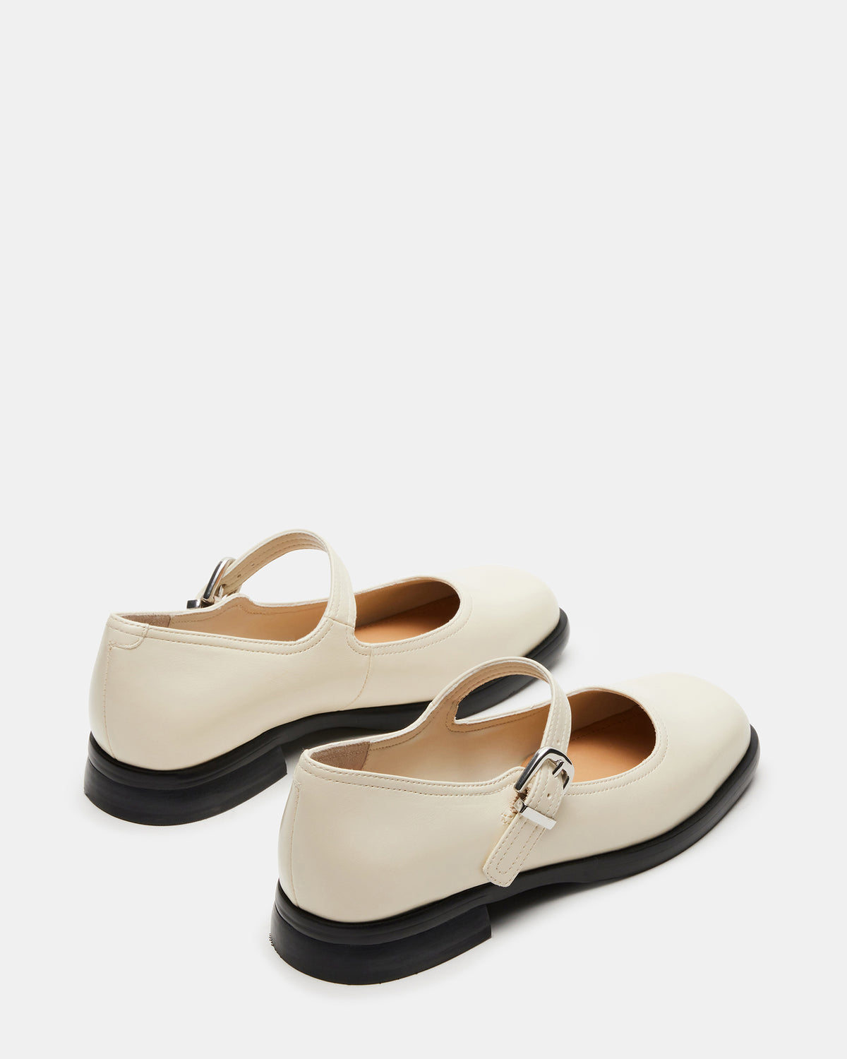 DELANCY Bone Leather Women's Mary Jane Flats | Steve Madden on Sale