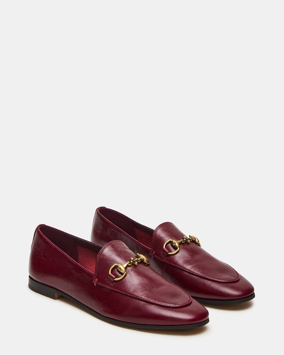 GRAFTON Wine Leather Women's Loafer | Steve Madden near me