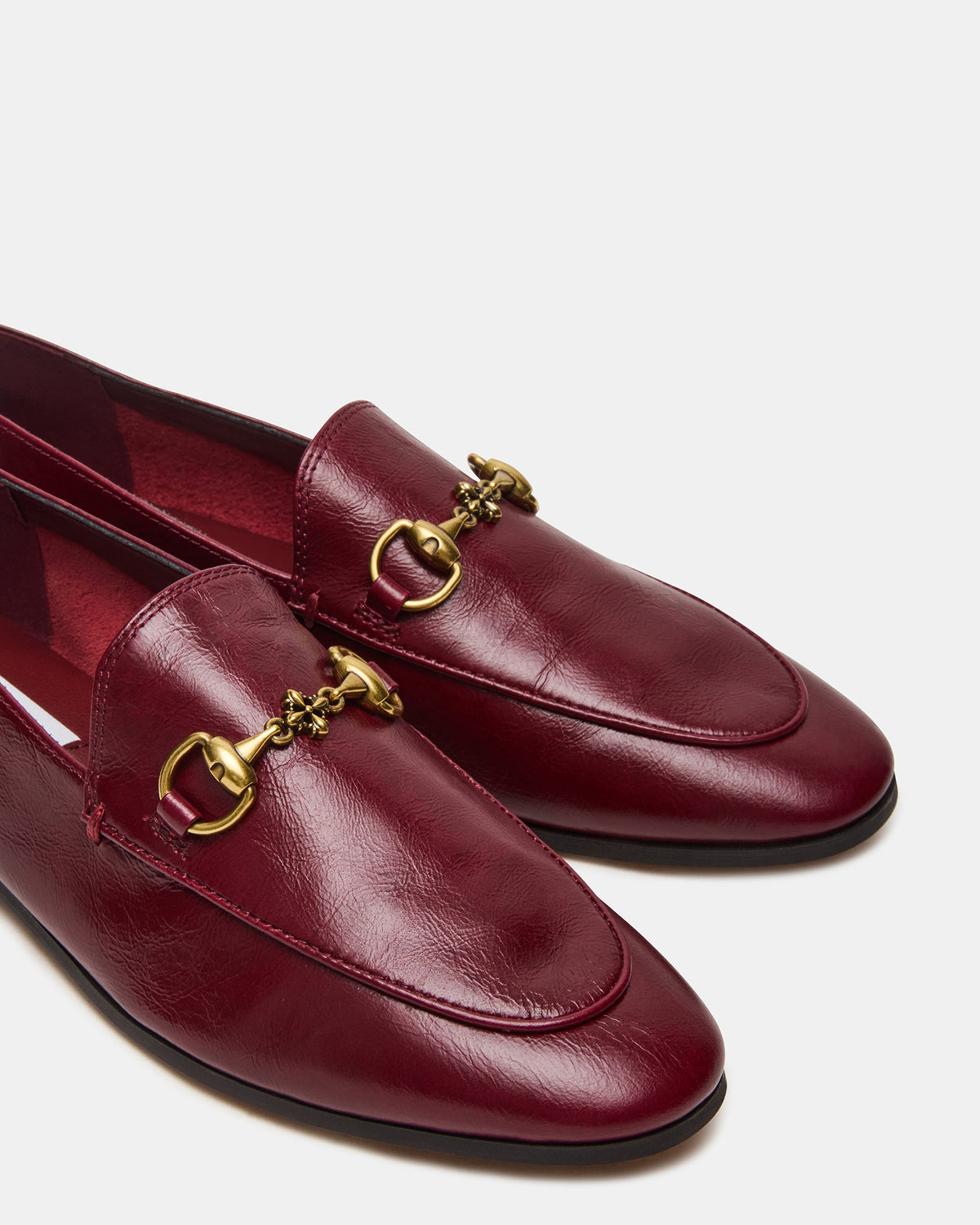 GRAFTON Wine Leather Women's Loafer | Steve Madden near me