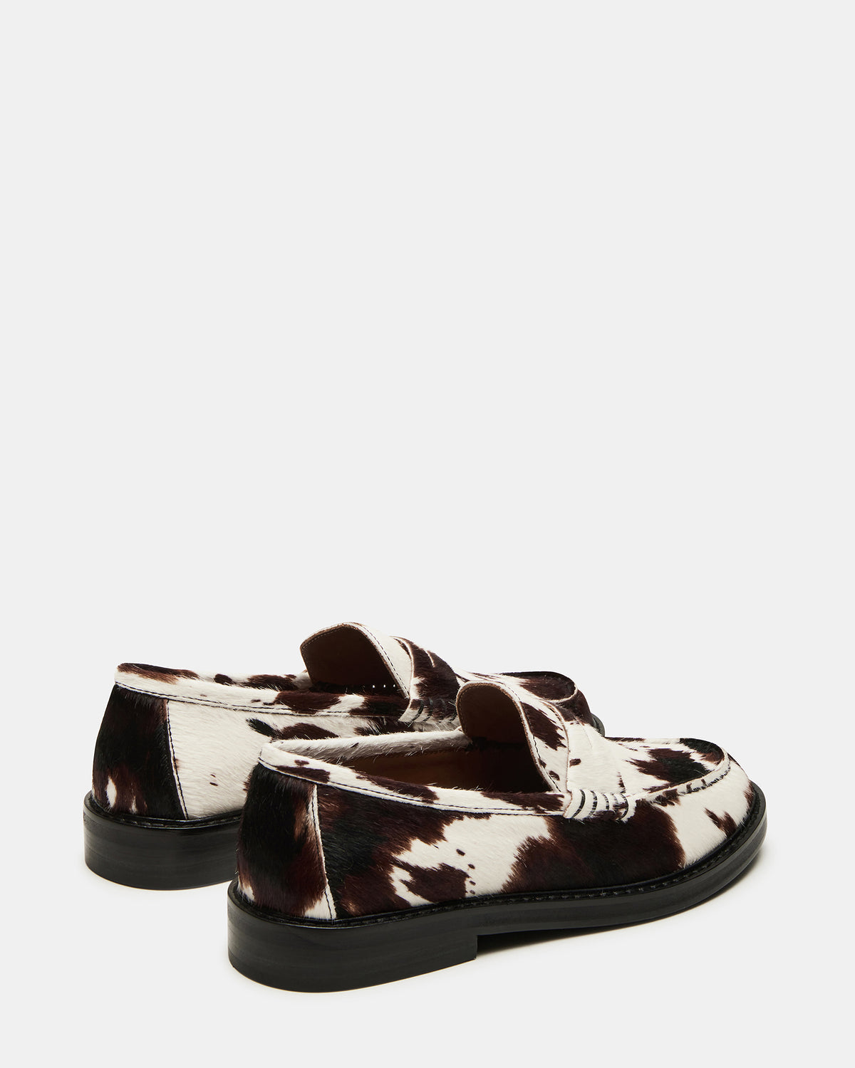 MADISON Brown Cow Print Women's Penny Loafer | Steve Madden online