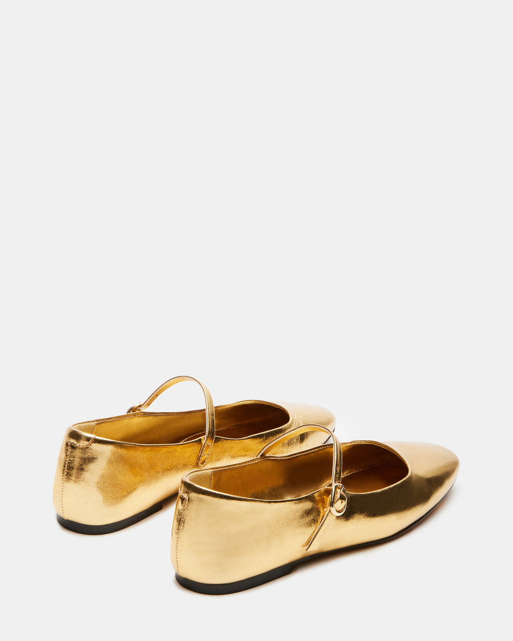 MAPLE Gold Leather Women's Mary Jane Ballet Flat | Steve Madden Sale