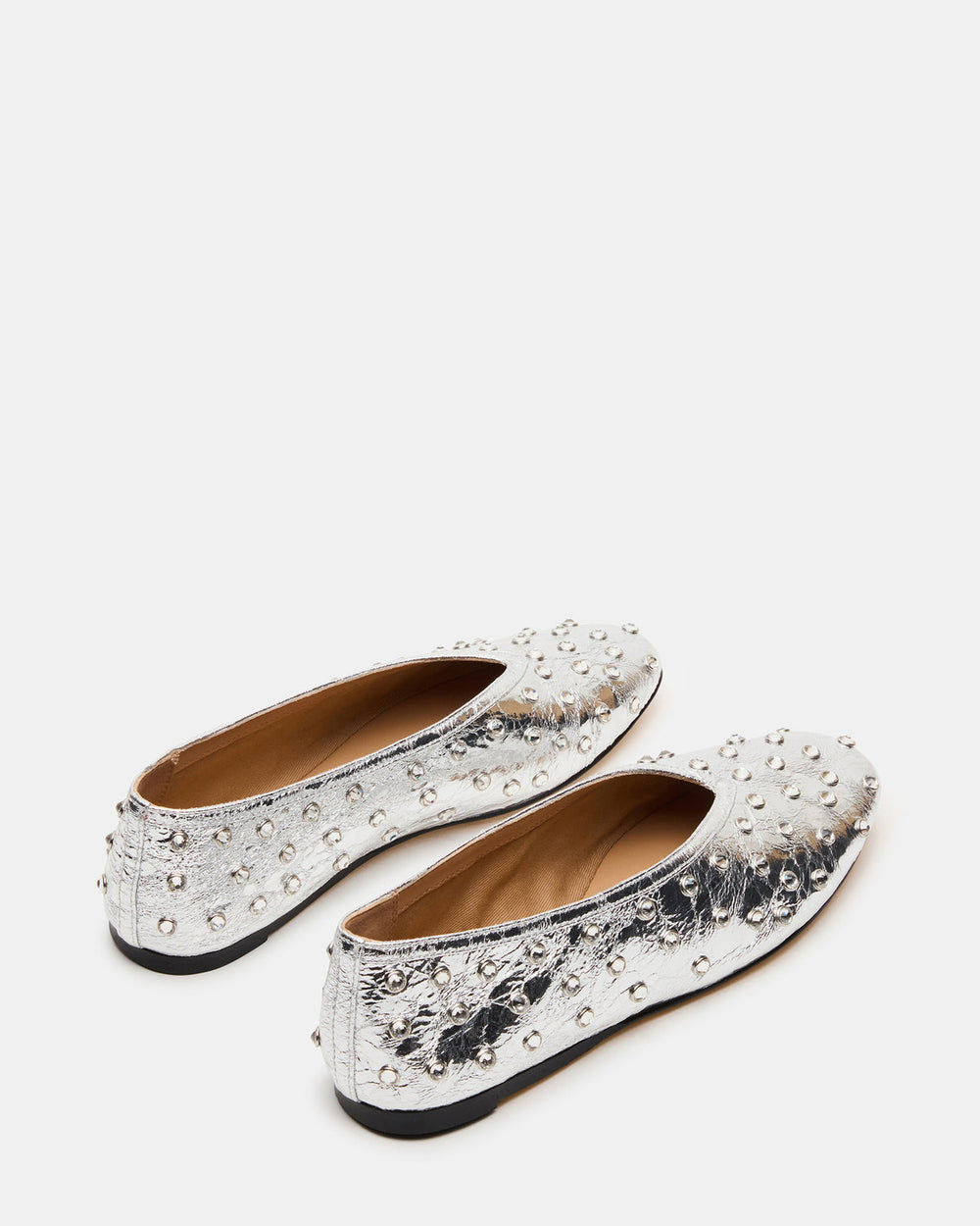 LENI Silver Rhinestones Square-Toe Ballet Women's Flat | Steve Madden for Sale