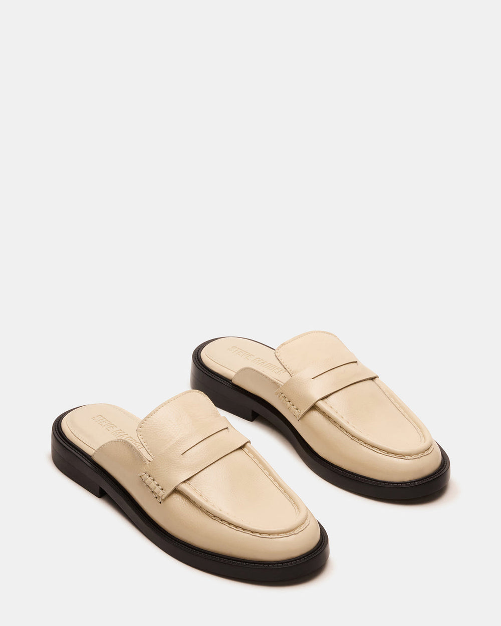 MULBERRY Bone Leather Women's Slip-On Mule Flat | Steve Madden on Sale