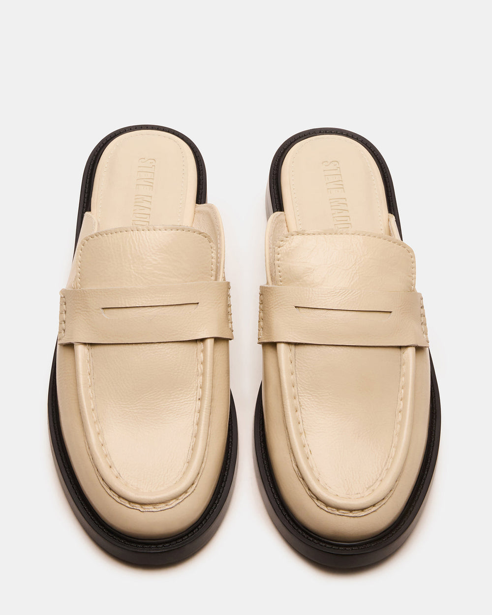 MULBERRY Bone Leather Women's Slip-On Mule Flat | Steve Madden on Sale