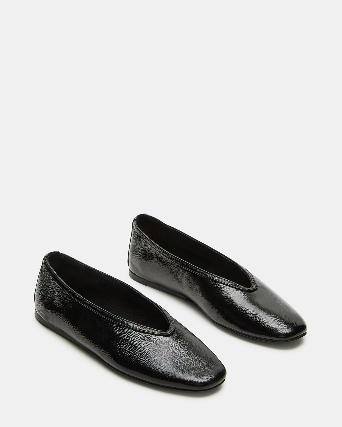 LENI Black/Black Square-Toe Ballet Women's Flat | Steve Madden near me