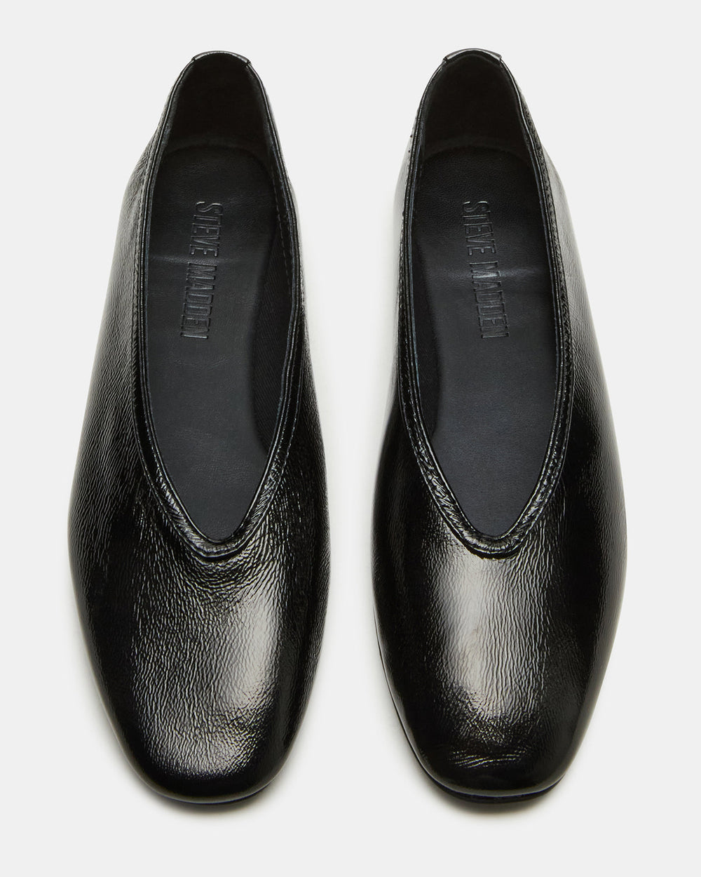 LENI Black/Black Square-Toe Ballet Women's Flat | Steve Madden near me