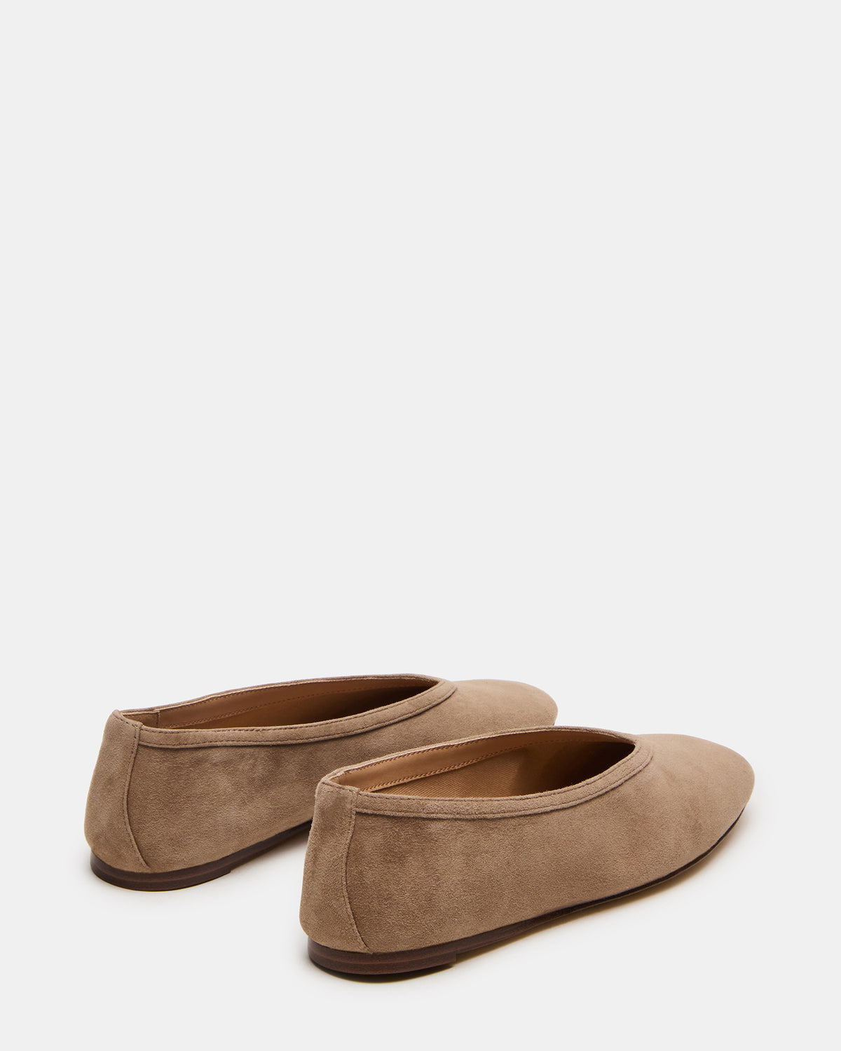 LENI Taupe Suede Square-Toe Ballet Women's Flat | Steve Madden discount