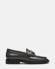MADISON Grey Leather Women's Penny Loafer | Steve Madden outlet