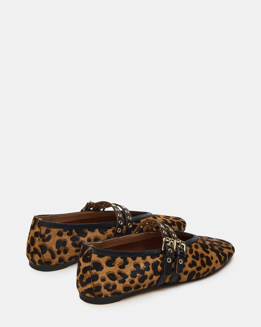 LYDIA Leopard Square-Toe Mary Jane Ballet Women's Flat | Steve Madden for Sale