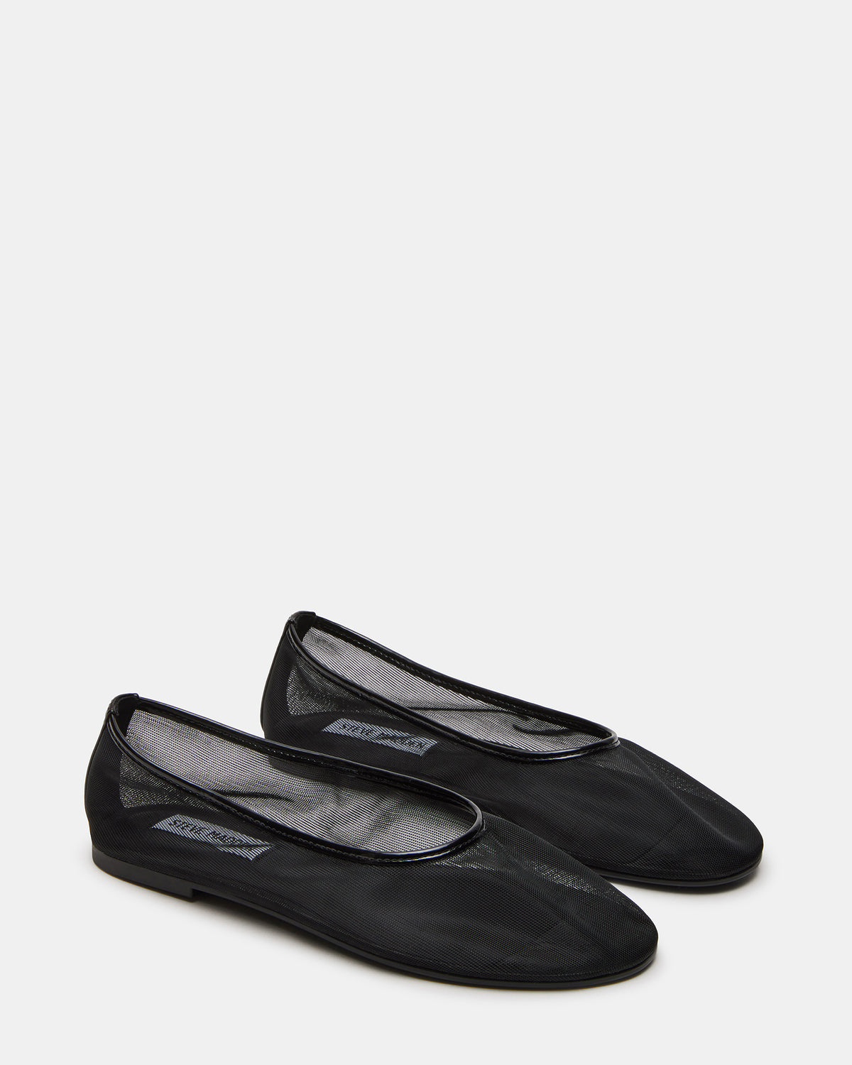 MEADOW Black Mesh Women's Ballet Flats | Steve Madden on Sale