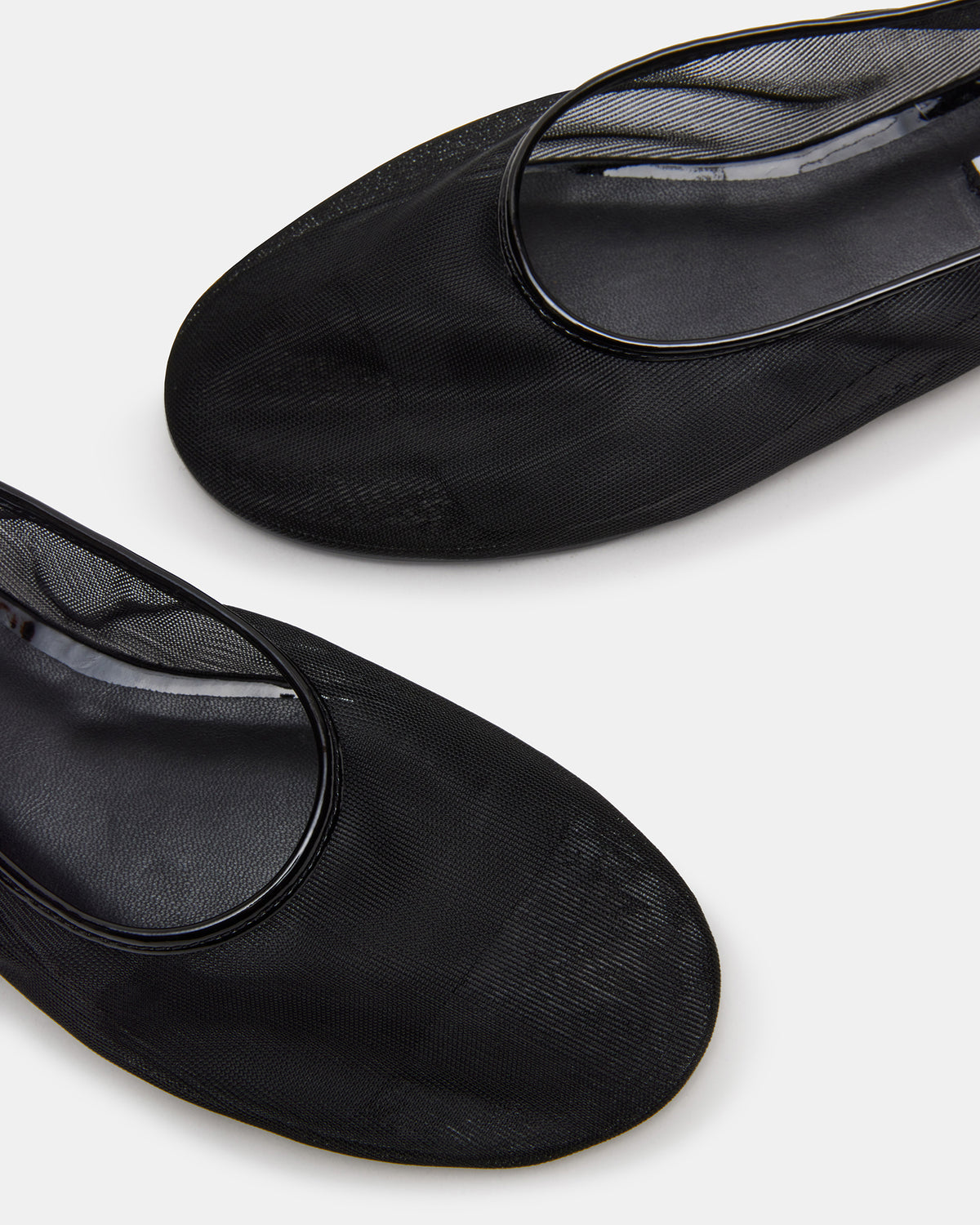 MEADOW Black Mesh Women's Ballet Flats | Steve Madden on Sale