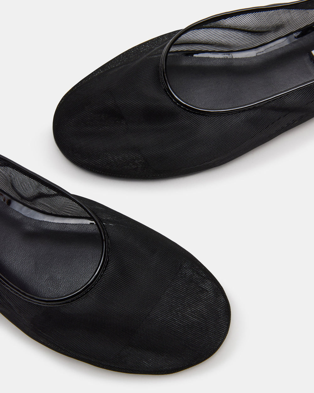 MEADOW Black Mesh Women's Ballet Flats | Steve Madden on Sale