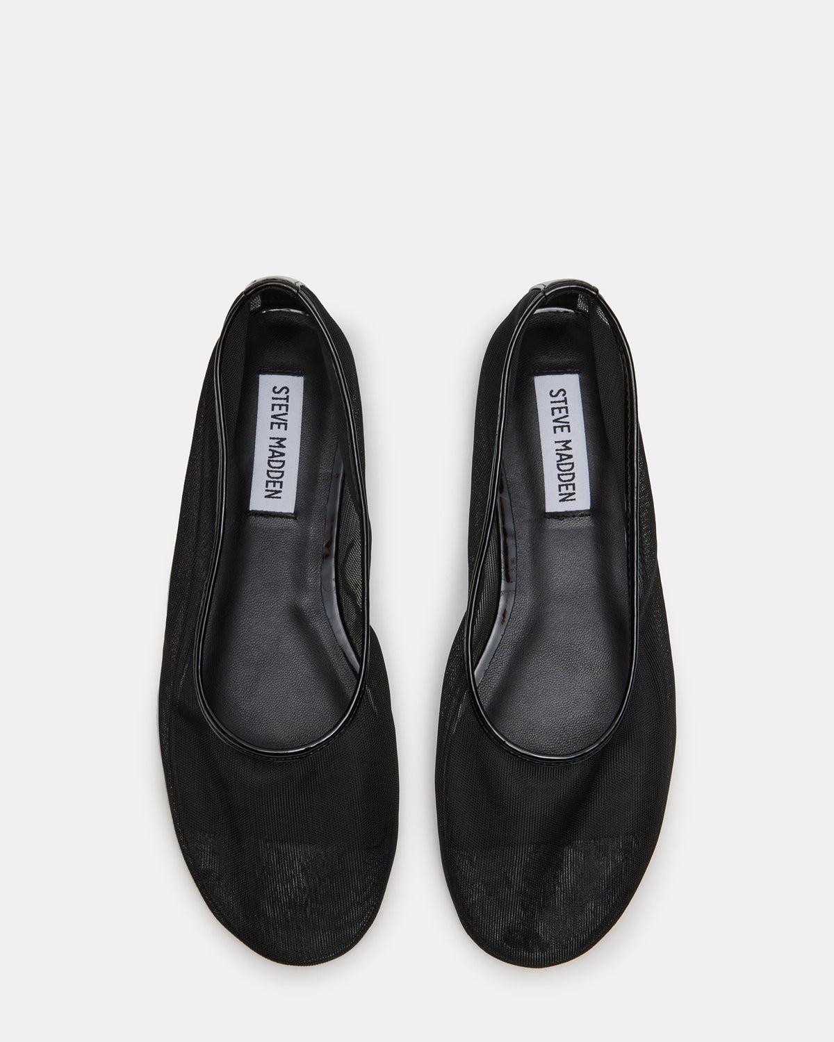 MEADOW Black Mesh Women's Ballet Flats | Steve Madden on Sale