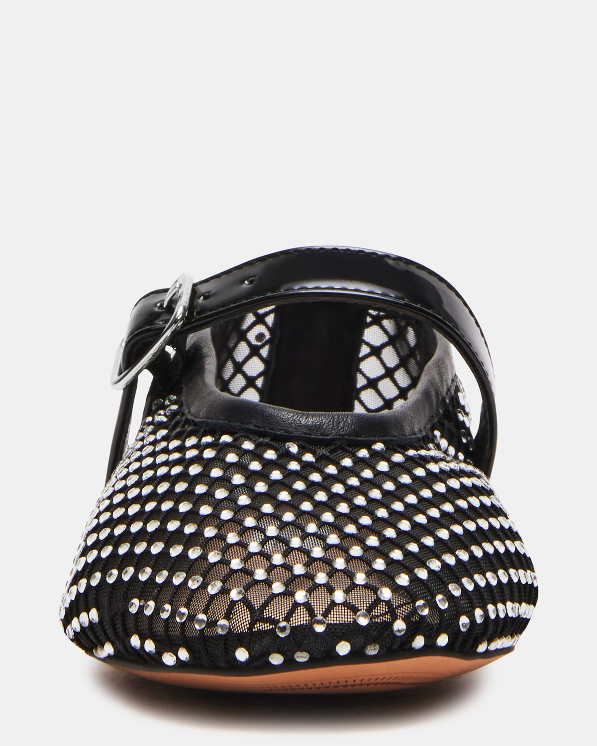 DREAMING Black Mesh Rhinestone Mary Jane | Women's Flats | Steve Madden near me