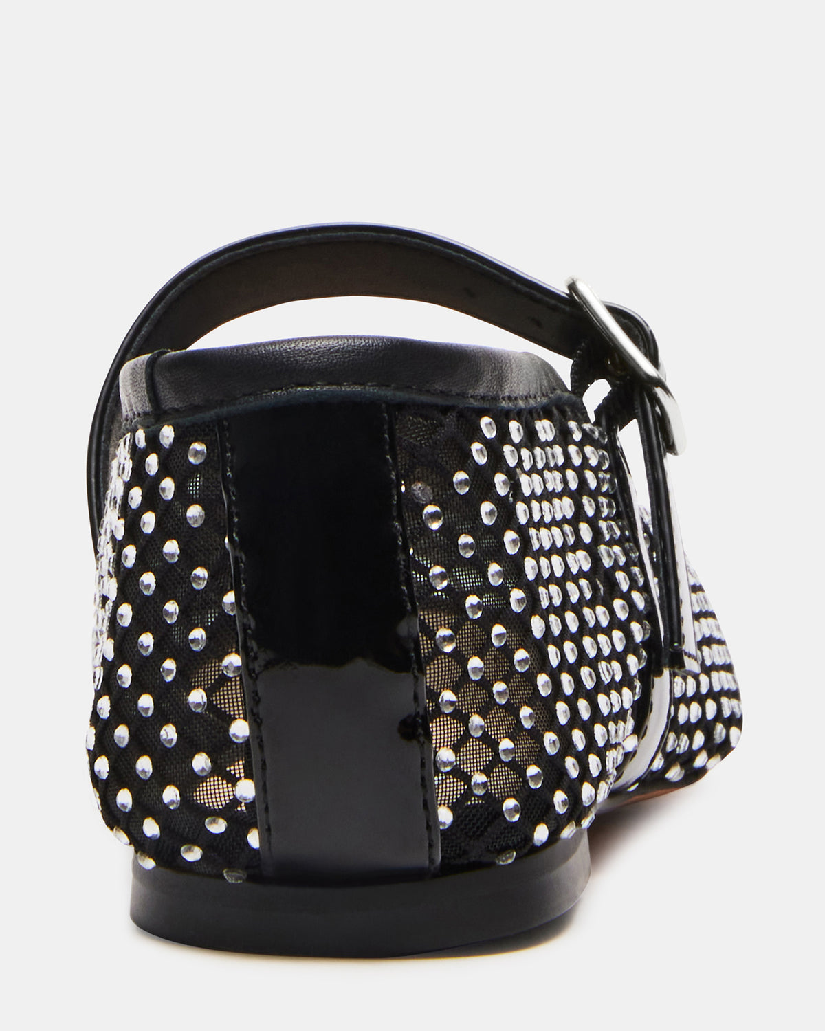 DREAMING Black Mesh Rhinestone Mary Jane | Women's Flats | Steve Madden near me