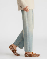 DREAMING Chestnut Suede Rhinestones Women's Mary Jane Flats | Steve Madden outlet