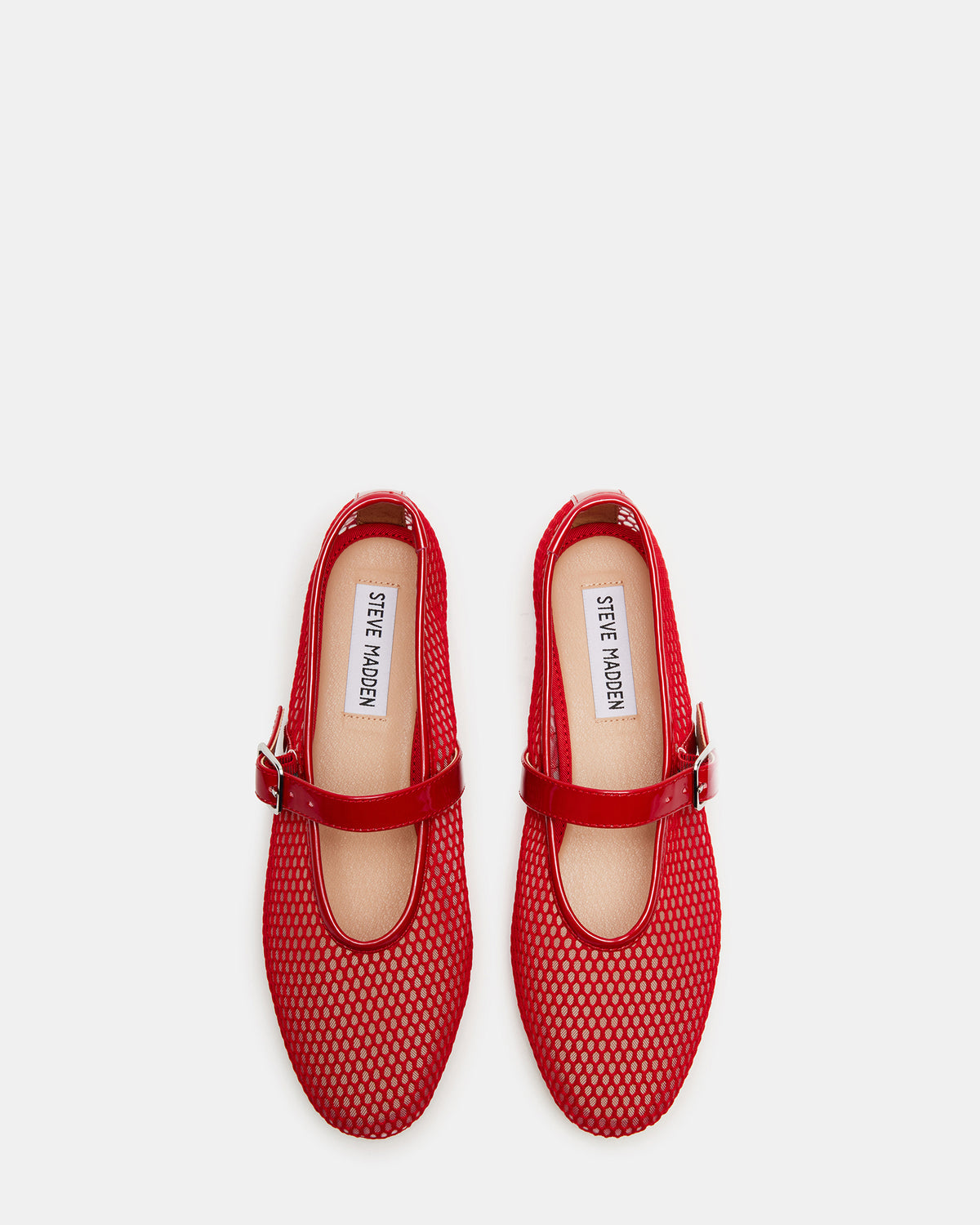 DREAMING Red Mesh Women's Mary Jane Flats | Steve Madden for Sale