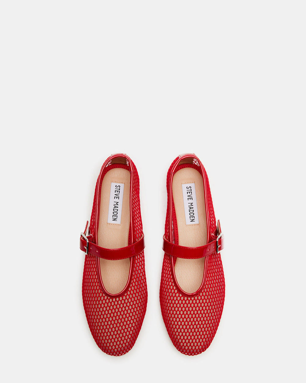 DREAMING Red Mesh Women's Mary Jane Flats | Steve Madden for Sale