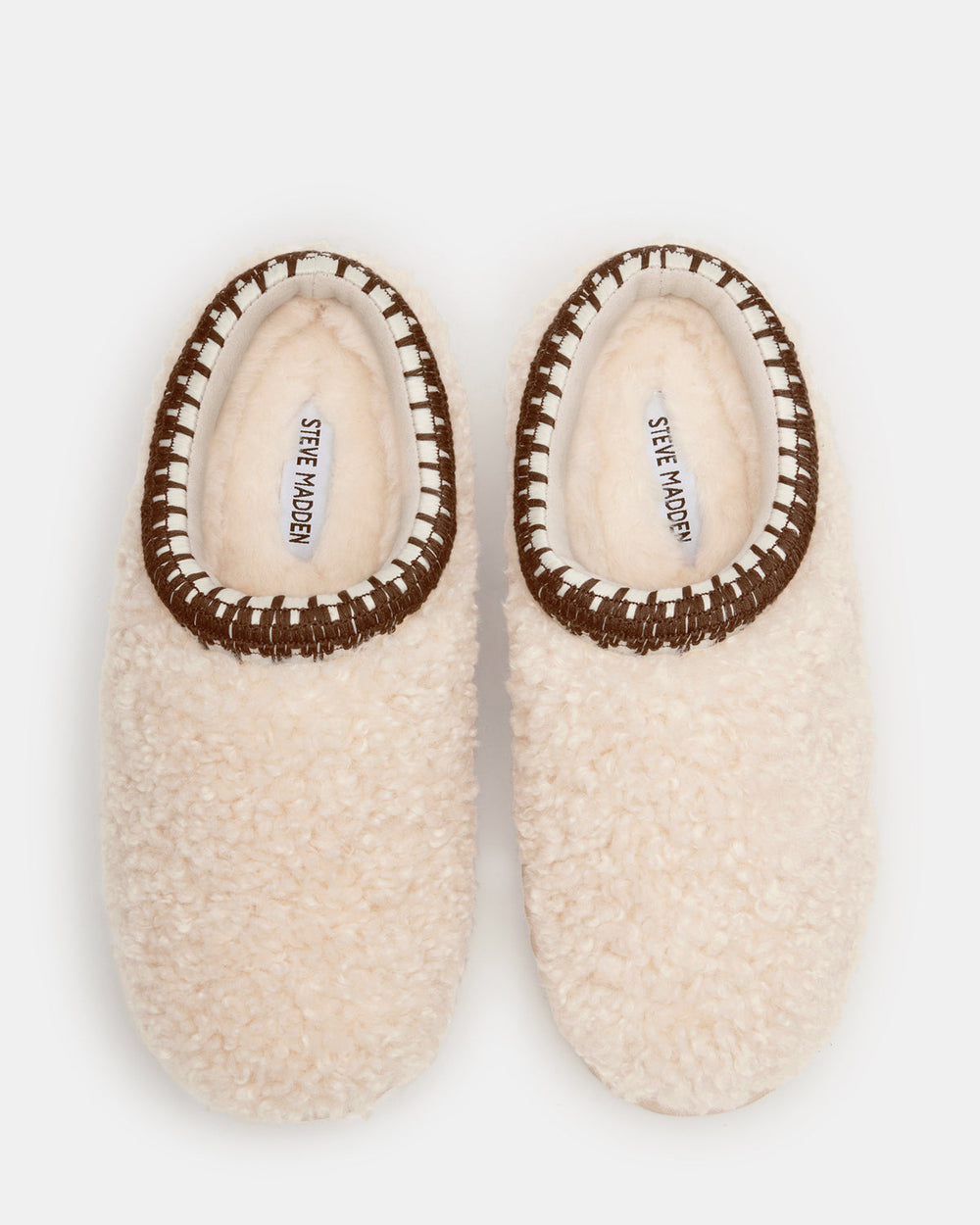 SELENA Faux Shearling Women's Natural Slip-On Mule Flat | Steve Madden near me