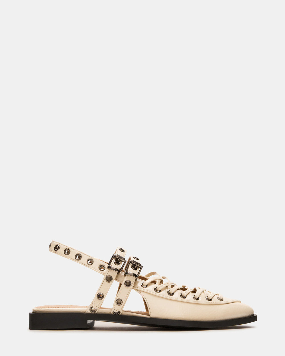 GALANTI Bone Patent Women's Pointed-Toe Moto Slingback Flat | Steve Madden online