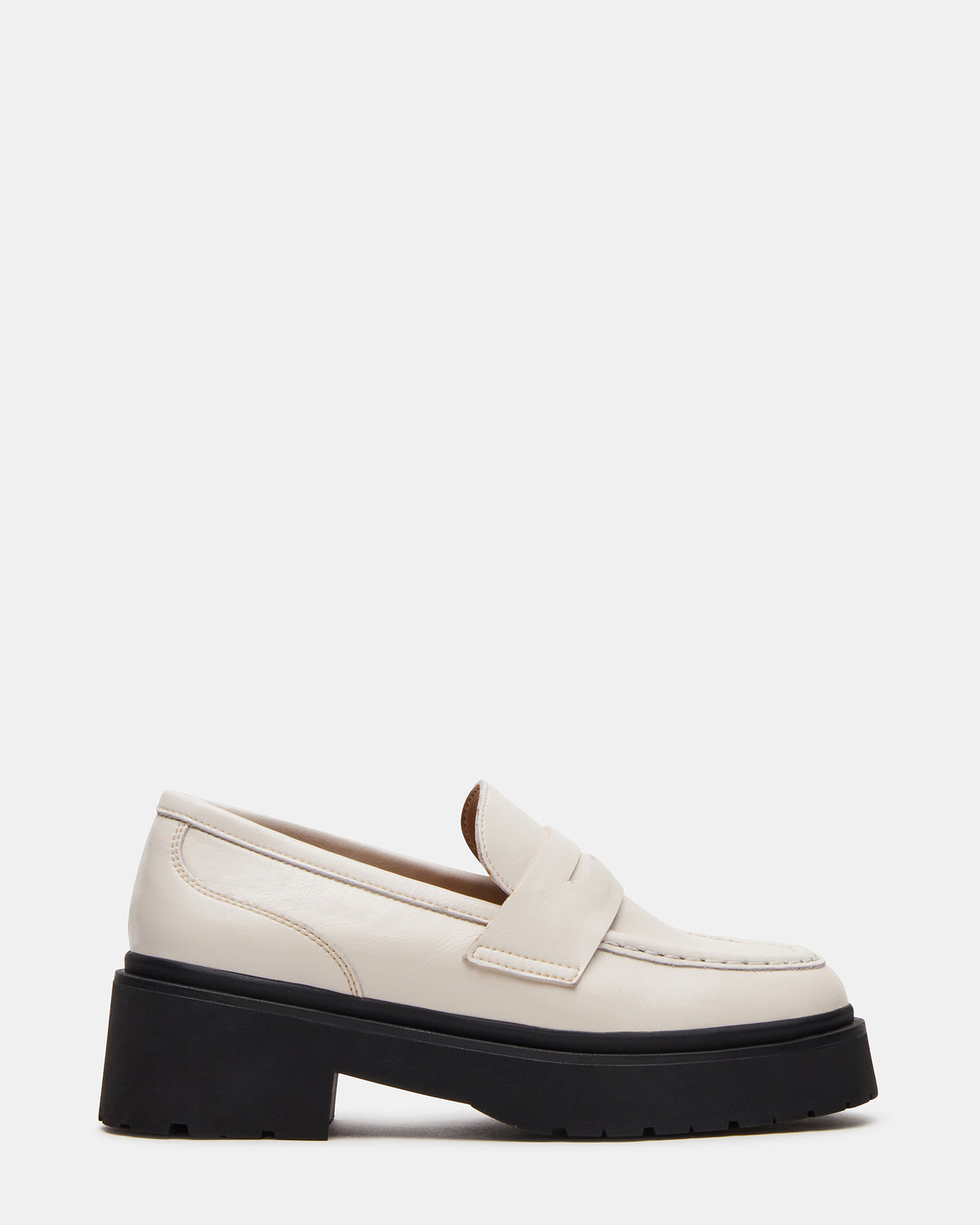 LAYKEN Bone Leather Platform Lug Women's Loafer | Steve Madden Sale