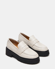 LAYKEN Bone Leather Platform Lug Women's Loafer | Steve Madden Sale