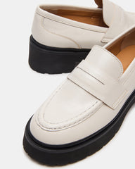 LAYKEN Bone Leather Platform Lug Women's Loafer | Steve Madden Sale