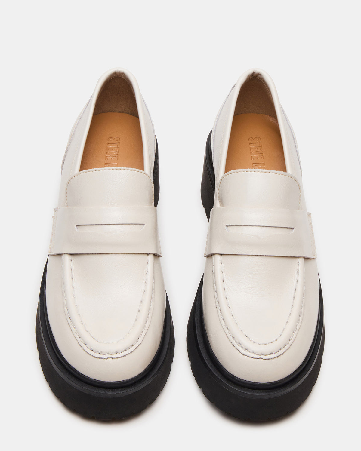LAYKEN Bone Leather Platform Lug Women's Loafer | Steve Madden Sale