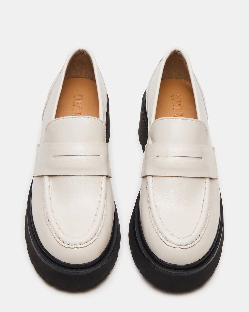 LAYKEN Bone Leather Platform Lug Women's Loafer | Steve Madden Sale