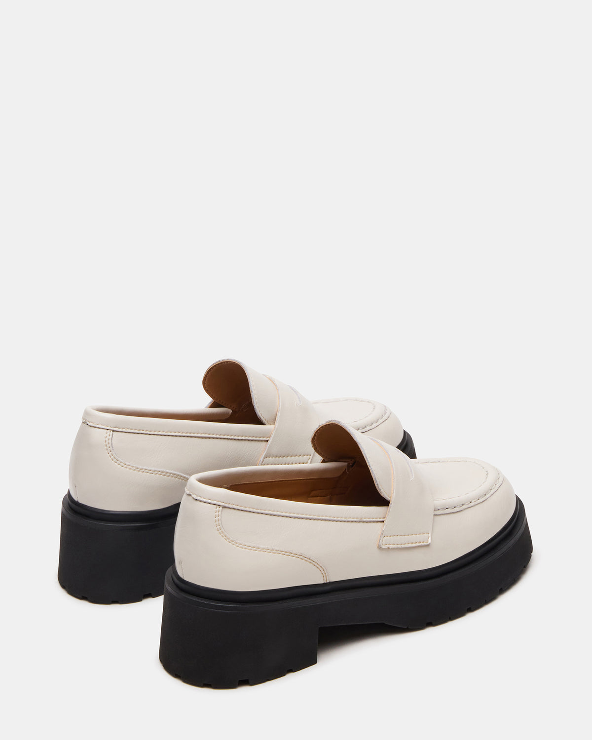 LAYKEN Bone Leather Platform Lug Women's Loafer | Steve Madden Sale