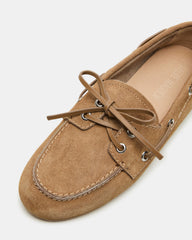 SAG Taupe Suede Women's Boat Shoe | Steve Madden on Sale