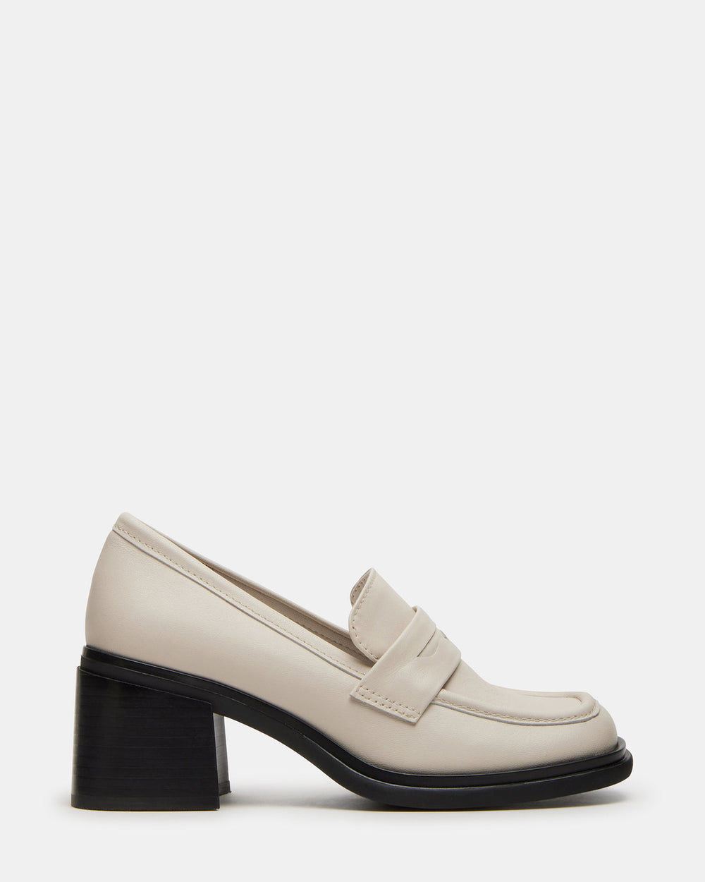 BAXTER Bone Leather Women's Block Heel Loafer | Steve Madden near me