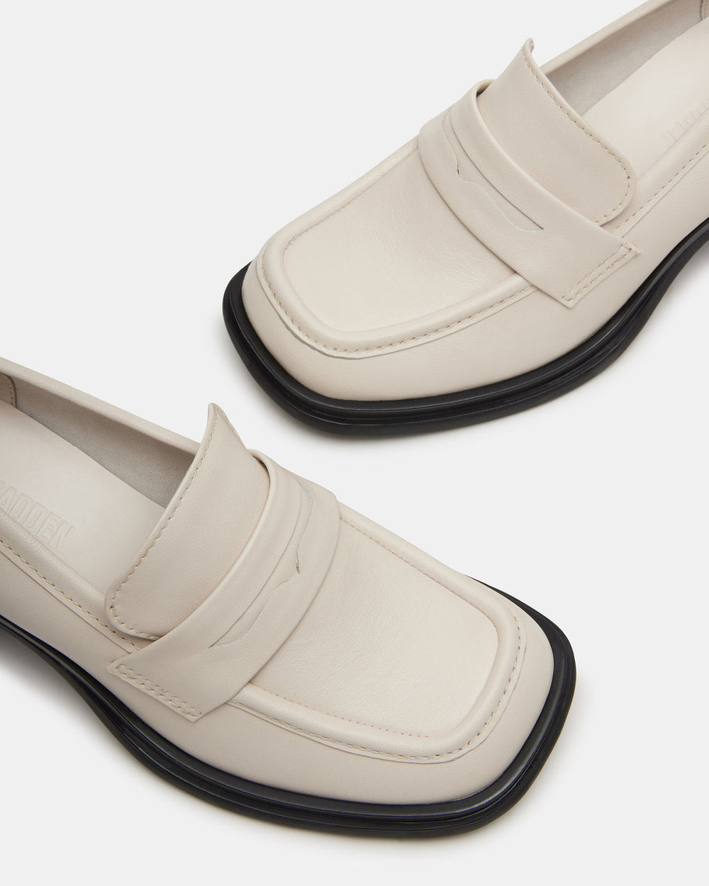 BAXTER Bone Leather Women's Block Heel Loafer | Steve Madden near me
