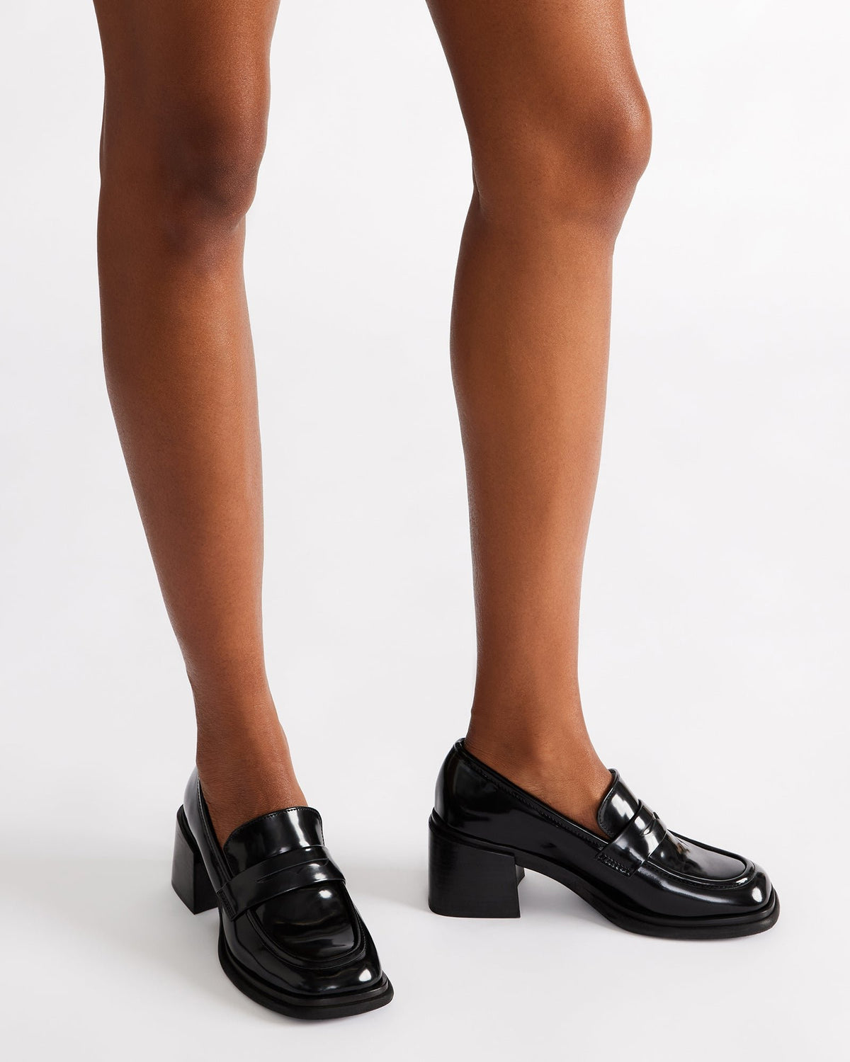 BAXTER Bone Leather Women's Block Heel Loafer | Steve Madden near me