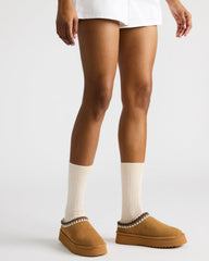 SELENA Chestnut Suede Women's Natural Slip-On Mule Flat | Steve Madden discount