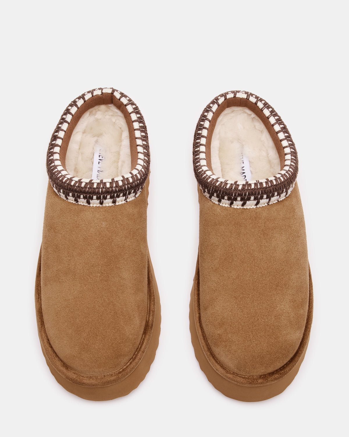 SELENA Chestnut Suede Women's Natural Slip-On Mule Flat | Steve Madden discount