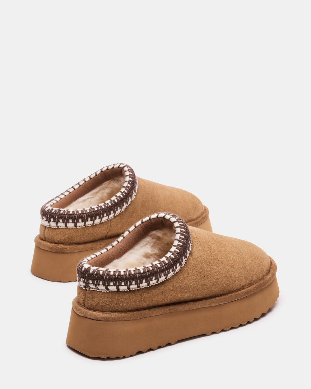 SELENA Chestnut Suede Women's Natural Slip-On Mule Flat | Steve Madden discount