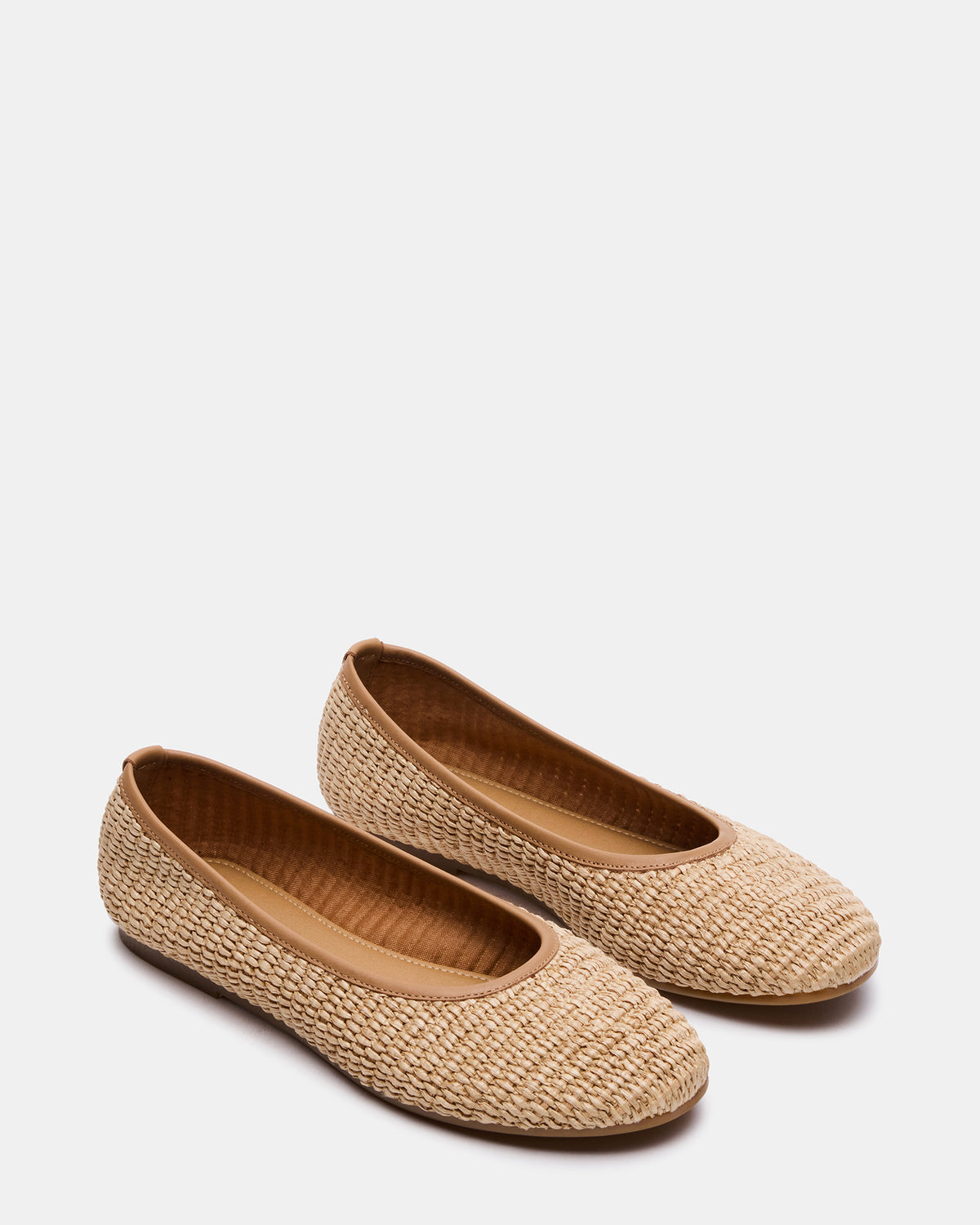 MERLOT Natural Raffia Ballet Women's Flat | Steve Madden outlet