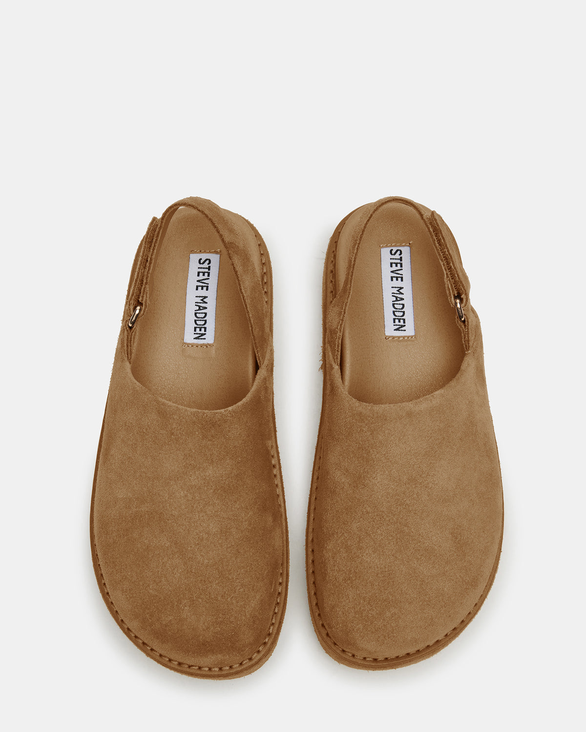 MELLOW Cognac Suede Women's Slingback Platform Clog | Steve Madden Sale