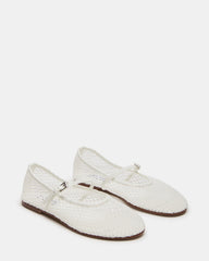 MAGS White Mary Jane Women's Ballet Flats | Steve Madden Sale