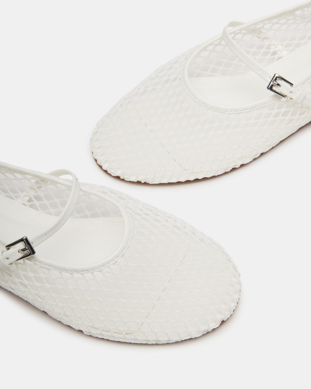 MAGS White Mary Jane Women's Ballet Flats | Steve Madden Sale