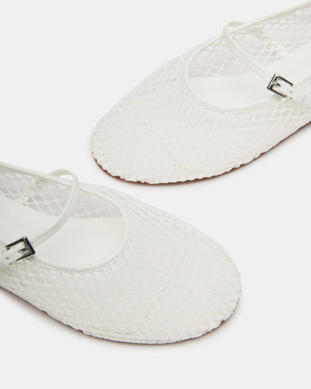 MAGS White Mary Jane Women's Ballet Flats | Steve Madden Sale